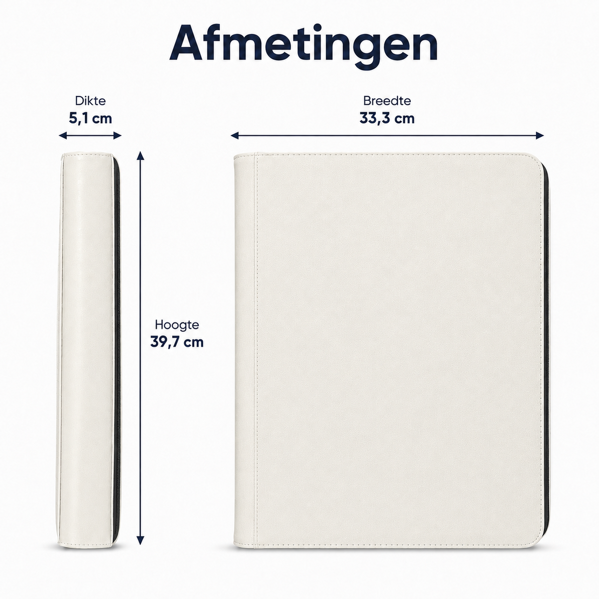 Toploader Binder – 252 Speelkaarten – Verzamelmap voor 3 x 4 inch Toploaders – Kaartenmap – 9 Pocket – Wit