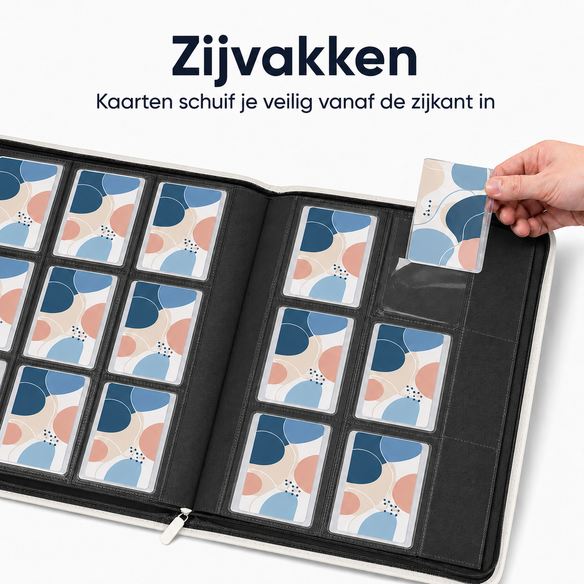 Toploader Binder – 252 Speelkaarten – Verzamelmap voor 3 x 4 inch Toploaders – Kaartenmap – 9 Pocket – Wit