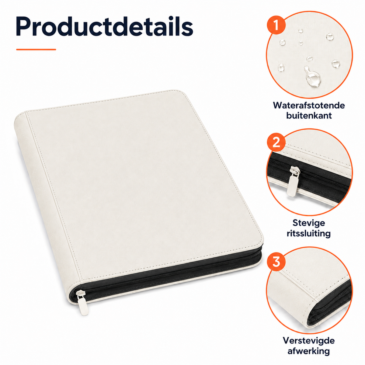 Toploader Binder – 252 Speelkaarten – Verzamelmap voor 3 x 4 inch Toploaders – Kaartenmap – 9 Pocket – Wit
