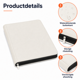Toploader Binder – 252 Speelkaarten – Verzamelmap voor 3 x 4 inch Toploaders – Kaartenmap – 9 Pocket – Wit