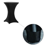 Statafelrok - 2 Stuks -  Zwart - Universeel - Statafel Hoes - Hoes voor Statafels -  Stretch Materiaal -
