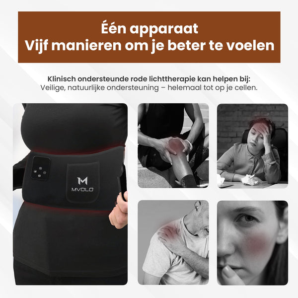 Roodlichttherapie Rugband voor Effectieve Pijnverlichting