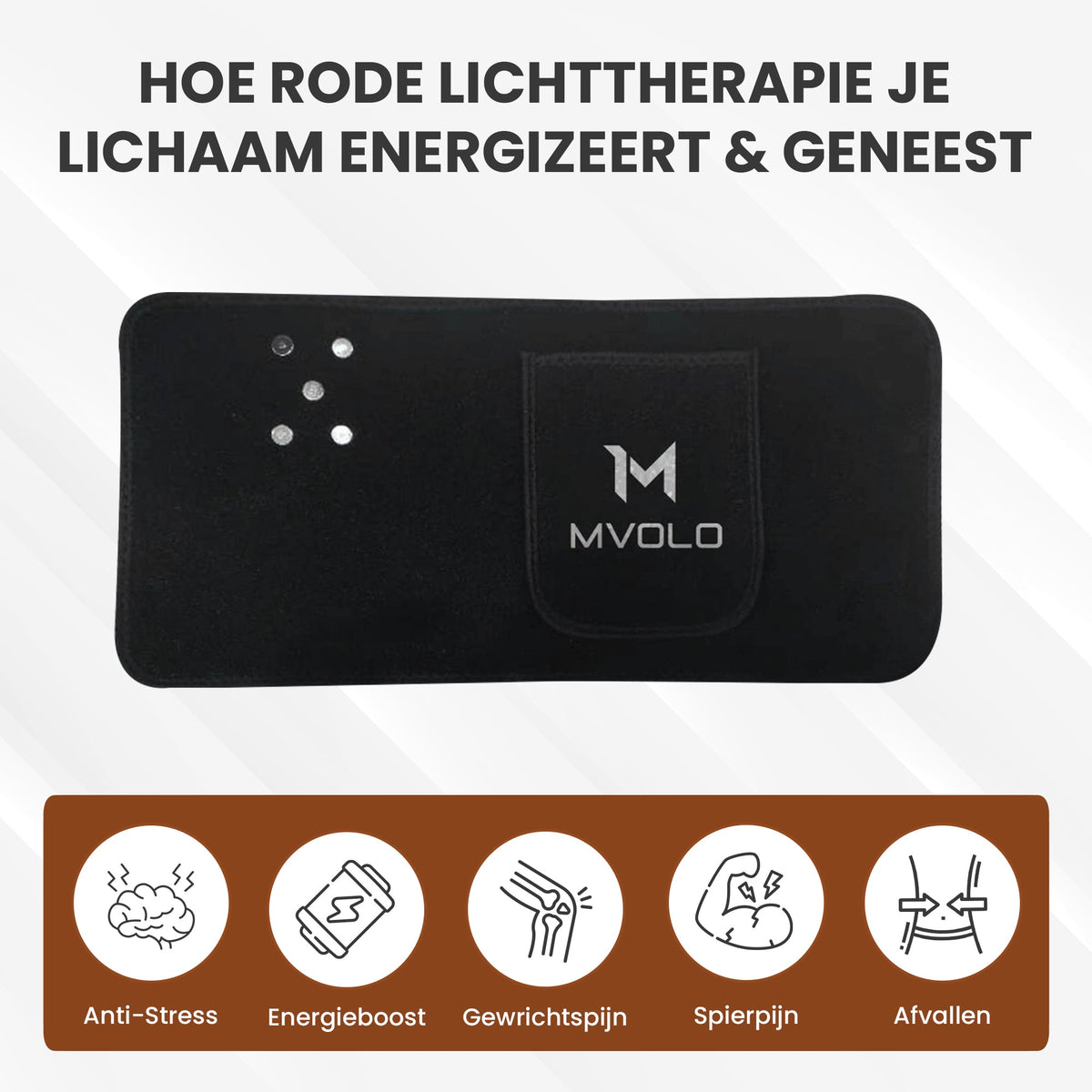 Roodlichttherapie Rugband voor Effectieve Pijnverlichting