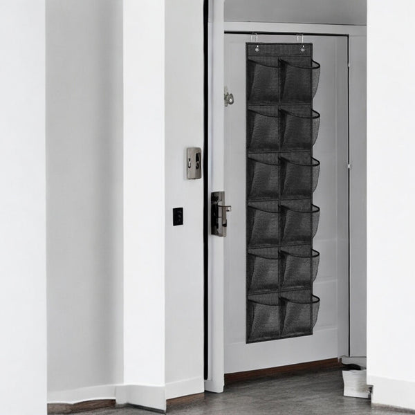Schoenenkast Hangend - Schoenenzak 35 vakken - Opbergen van Schoenen aan Deur - Schoenenzak Grijs - Oplossing voor rondslingerende schoenen - Hoogwaardige Schoenenkast