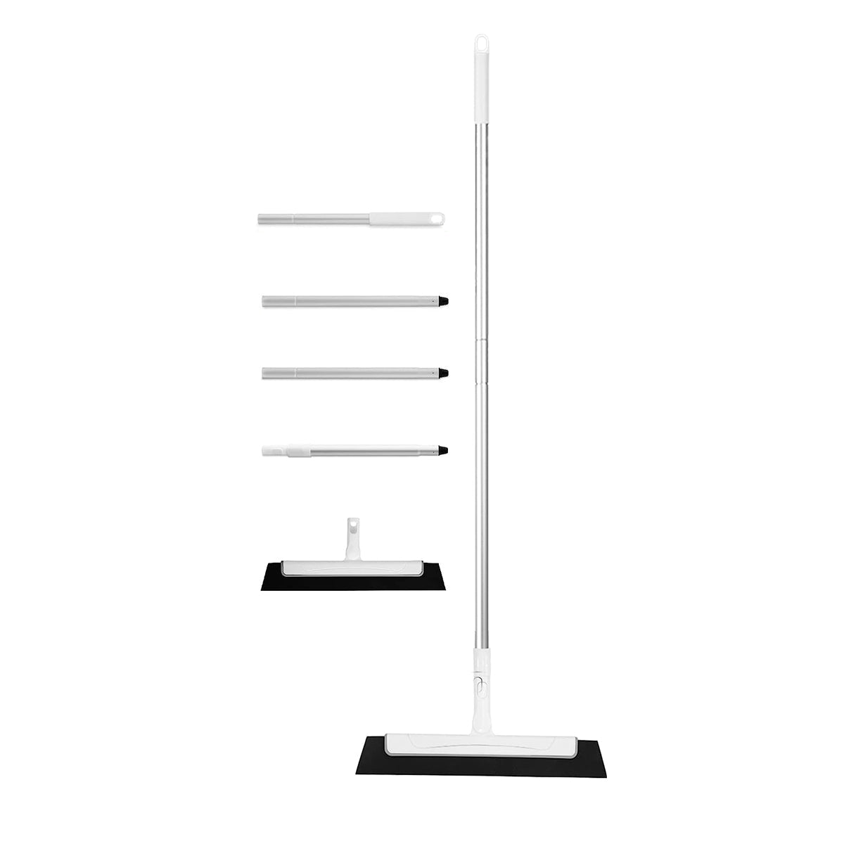 Vloerwisser met Lange steel - 125 cm - Wit - Vloertrekker met Verstelbare steel