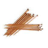 Breinaalden Set Bamboe 36 Stuks - Donker Bruin - 18 Verschillende Maten - 35 cm Lang - 2 tot 10 mm Dikte