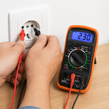 Digitale Multimeter – Spanningsmeter - Voltmeter - Ohmmeter – AC-DC Meter – LCD Display met Backlight – Inclusief Meetpennen & Opbergcase – Voor Elektronica, Auto & Huishoudelijk Gebruik