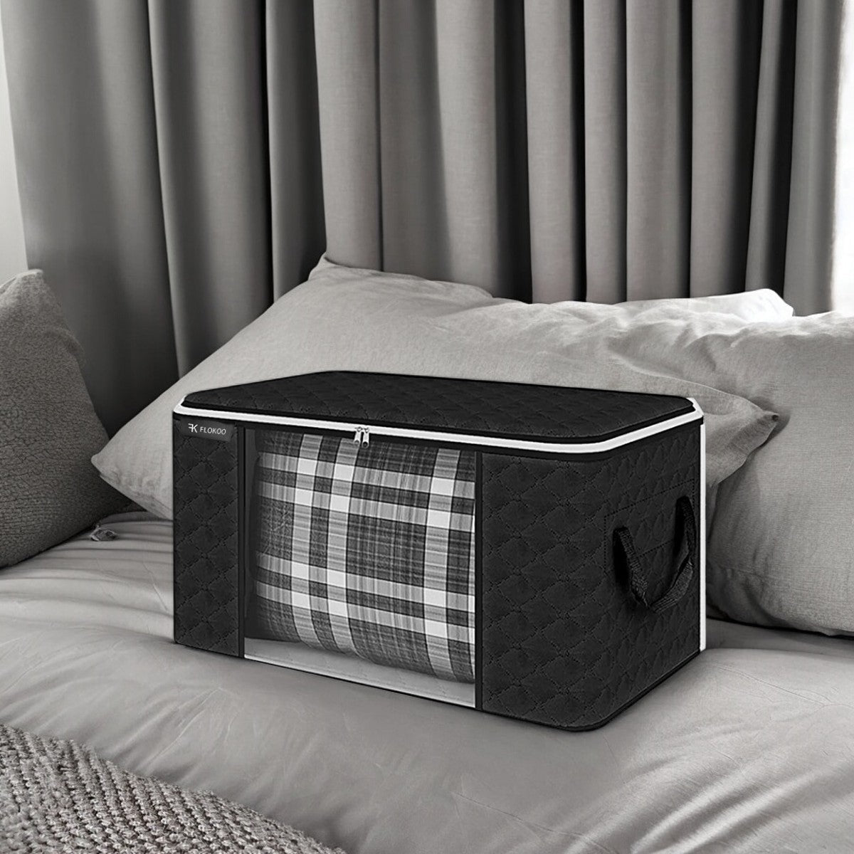 Hoogwaardige Opbergtas voor Kleding - 4 Stuks - Zwart - Organizer voor Dekbed