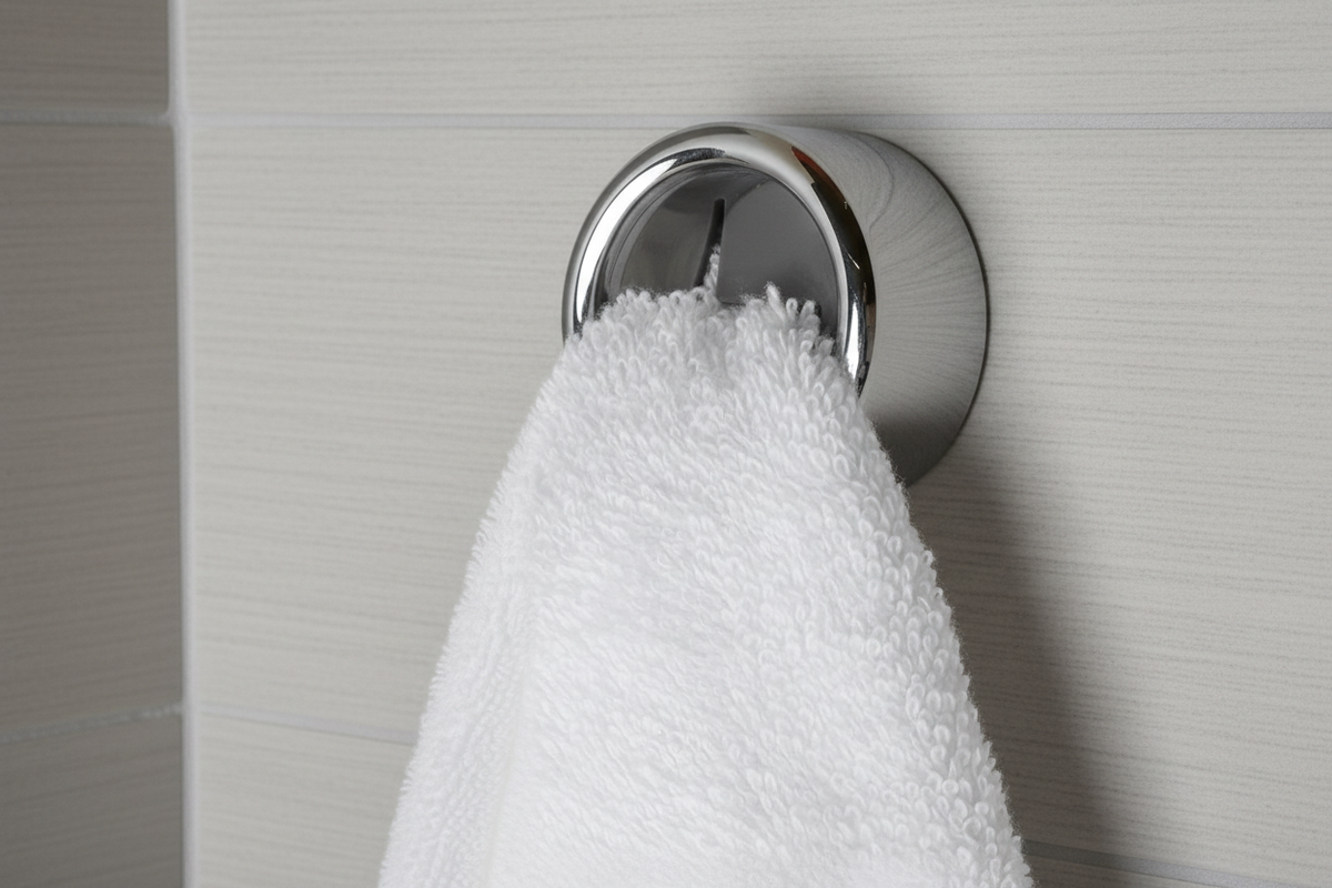 Handdoekhaakje - 2 stuks - 4,3 cm x 4,3 cm - Zilver - Geschikt voor keuken, toilet en badkamer