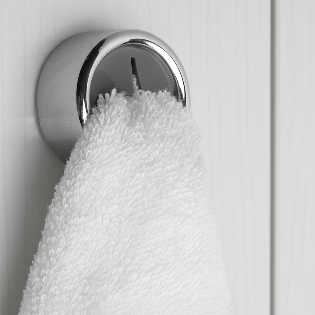 Handdoekhaakje - 2 stuks - 4,3 cm x 4,3 cm - Zilver - Geschikt voor keuken, toilet en badkamer