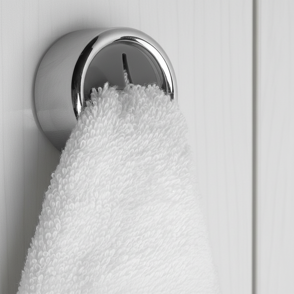 Handdoekhaakje - 2 stuks - 4,3 cm x 4,3 cm - Zilver - Geschikt voor keuken, toilet en badkamer