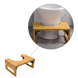 WC Krukje Bamboe Inklapbaar - Bamboe - Luxe Toiletkrukje - Toilet Krukje Kinderen - WC Krukje Volwassenen - Toiletkrukje voor de Juiste Houding - Toilet Krukje Peuters