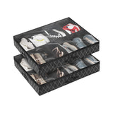 Schoenen Opbergtas Onderbed - 2 stuks - Grijs - 16 paar Schoenen - Schoenen Organizer