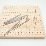 Haakbord - Hout - Complete set met 5 Naalden en 20 Pinnen - Blokkeerbord