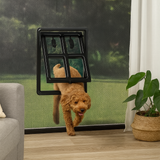Hondenluik - Afsluitbaar - 4 Standen - 35x28 cm - Zwart