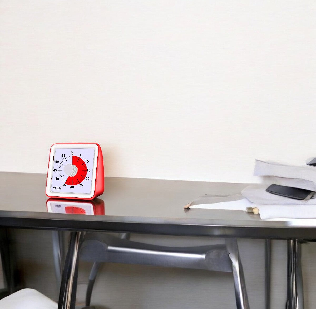 Leerklok voor Kinderen - Timer Kind - Vergaderklok - Aftelklok - Rood