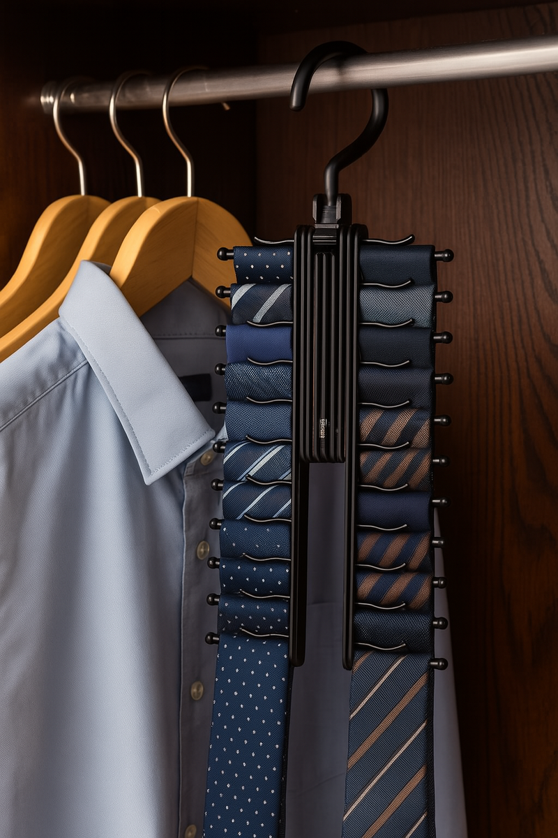 Stropdas Organizer - Voor 20 Stropdassen - Draaibaar - Zwart