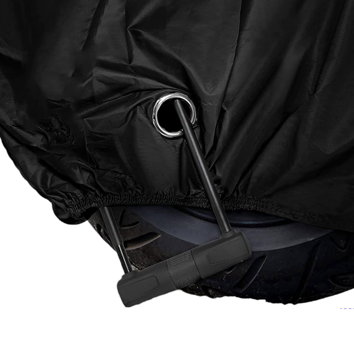 Motorhoes - Waterafstotend - 266,5x125x105 cm - Zwart met Reflectie - Motorhoes Waterdicht Buiten - Motorhoes Waterdicht