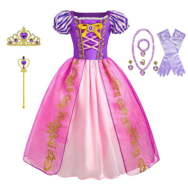 Rapunzel Prinsessenjurk meisje Korte Mouw