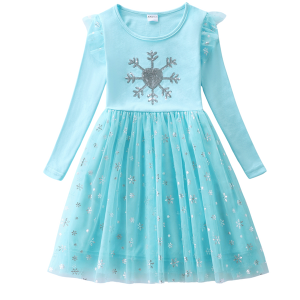 Comfortabele Prinsessenjurk voor Kinderen T-shirt Stof Licht Blauw