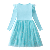 Comfortabele Prinsessenjurk voor Kinderen T-shirt Stof Licht Blauw