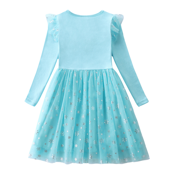 Comfortabele Prinsessenjurk voor Kinderen T-shirt Stof Licht Blauw