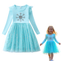 Comfortabele Prinsessenjurk voor Kinderen T-shirt Stof Licht Blauw
