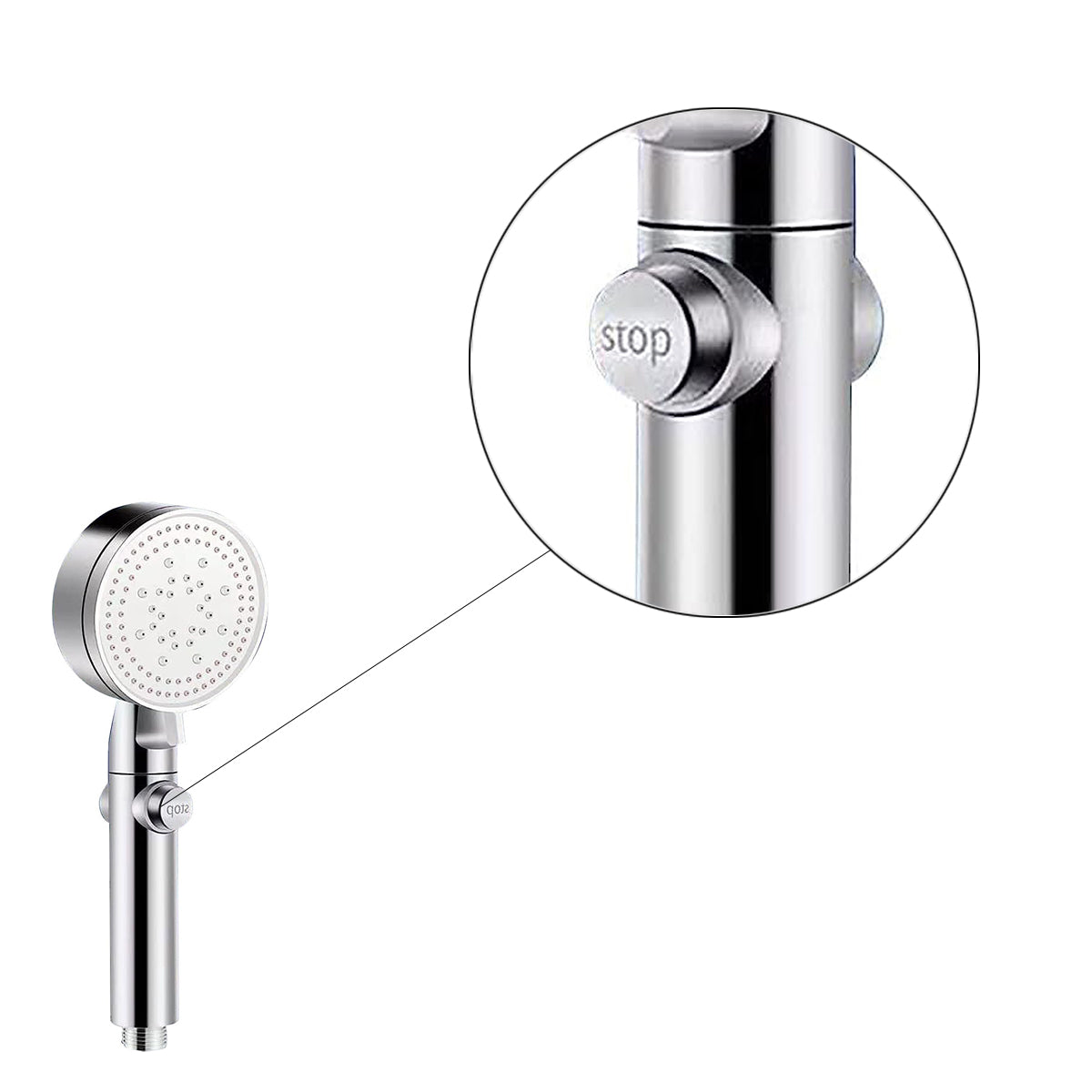 Douchekop Waterbesparend - Zilver - Universeel - 5 Verschillende standen - Waterbesparende Douchekop