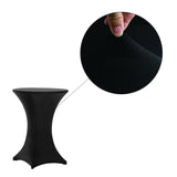 Statafelrok - 2 Stuks -  Zwart - Universeel - Statafel Hoes - Hoes voor Statafels -  Stretch Materiaal -