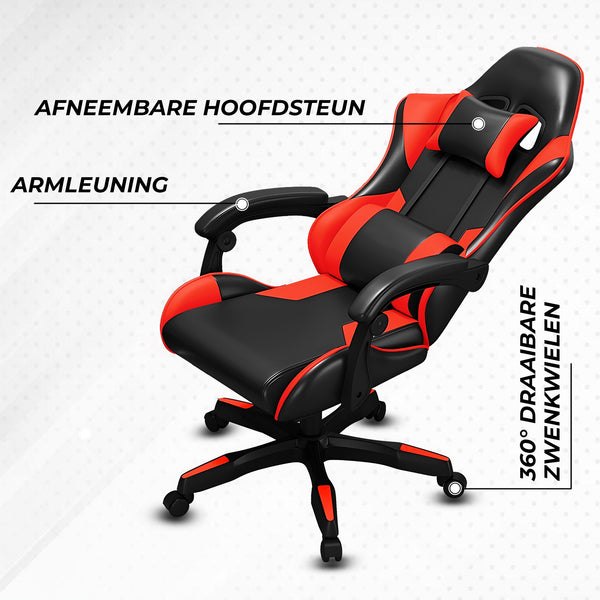 Bayt Gaming Stoel - Rood-Zwart