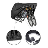 Fietshoes voor 2 Fietsen Waterdicht - Zwart - Universeel - Fietsbeschermhoes met Elastiek en Aantrekkoort