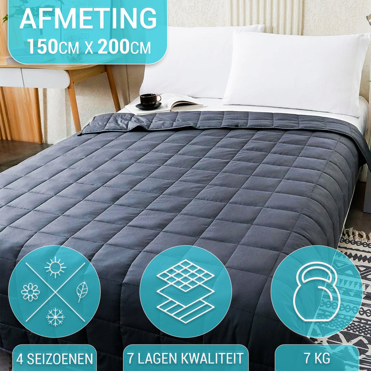 Verzwaringsdeken Zwart