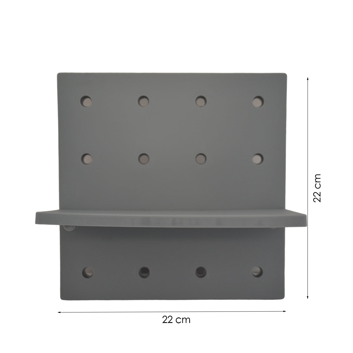 Wandplank Zelfklevend - 22 cm x 22cm - Verstelbaar - Grijs - Zelf Samen te Stellen