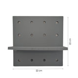 Wandplank Zelfklevend - 22 cm x 22cm - Verstelbaar - Grijs - Zelf Samen te Stellen