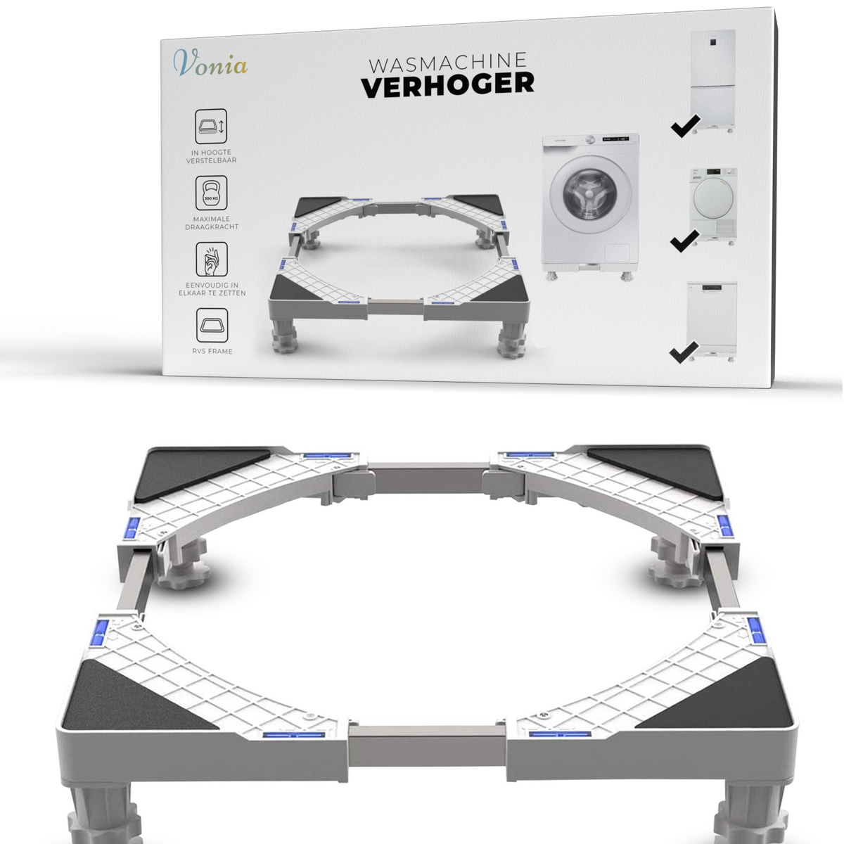 Wasmachine Verhoger Wit