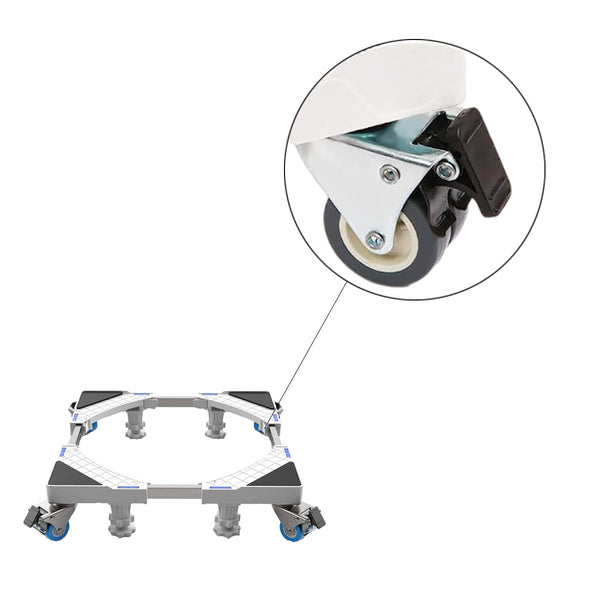 Wasmachine verhoger - Verstelbaar - Universeel - Transportroller - Wasmachine Ombouw - Wasmachinehouder - Wasmachine verhoger op Wieltjes