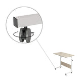 Laptoptafel op Wieltjes - Wit - 80 cm x 40 cm - In Hoogte Verstelbaar - Bedtafeltje met Wielen - Ontbijttafel