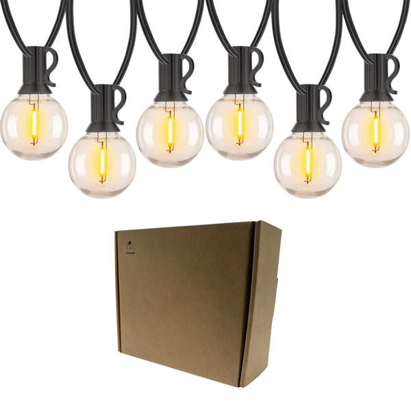 Prikkabel Buiten 15,3 Meter – 25 LED Lampen – Koppelbare Lichtsnoer Buiten – Waterdichte Tuinverlichting – Warm Wit – Sfeerverlichting voor Tuin, Balkon, Terras & Overkapping