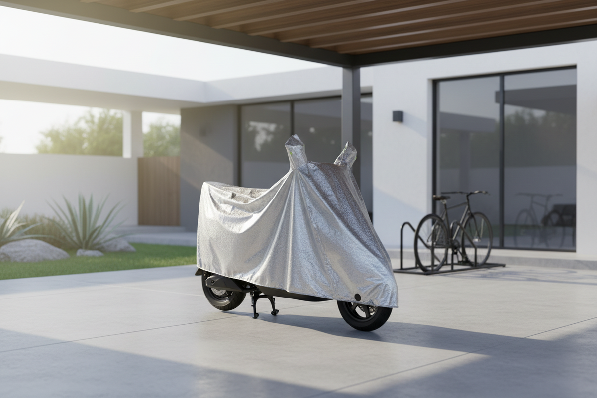 Scooterhoes Waterdicht - Zilver met Reflectie - Universeel - Scooterhoes voor Fietsspiegels