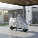 Scooterhoes Waterdicht - Zilver met Reflectie - Universeel - Scooterhoes voor Fietsspiegels